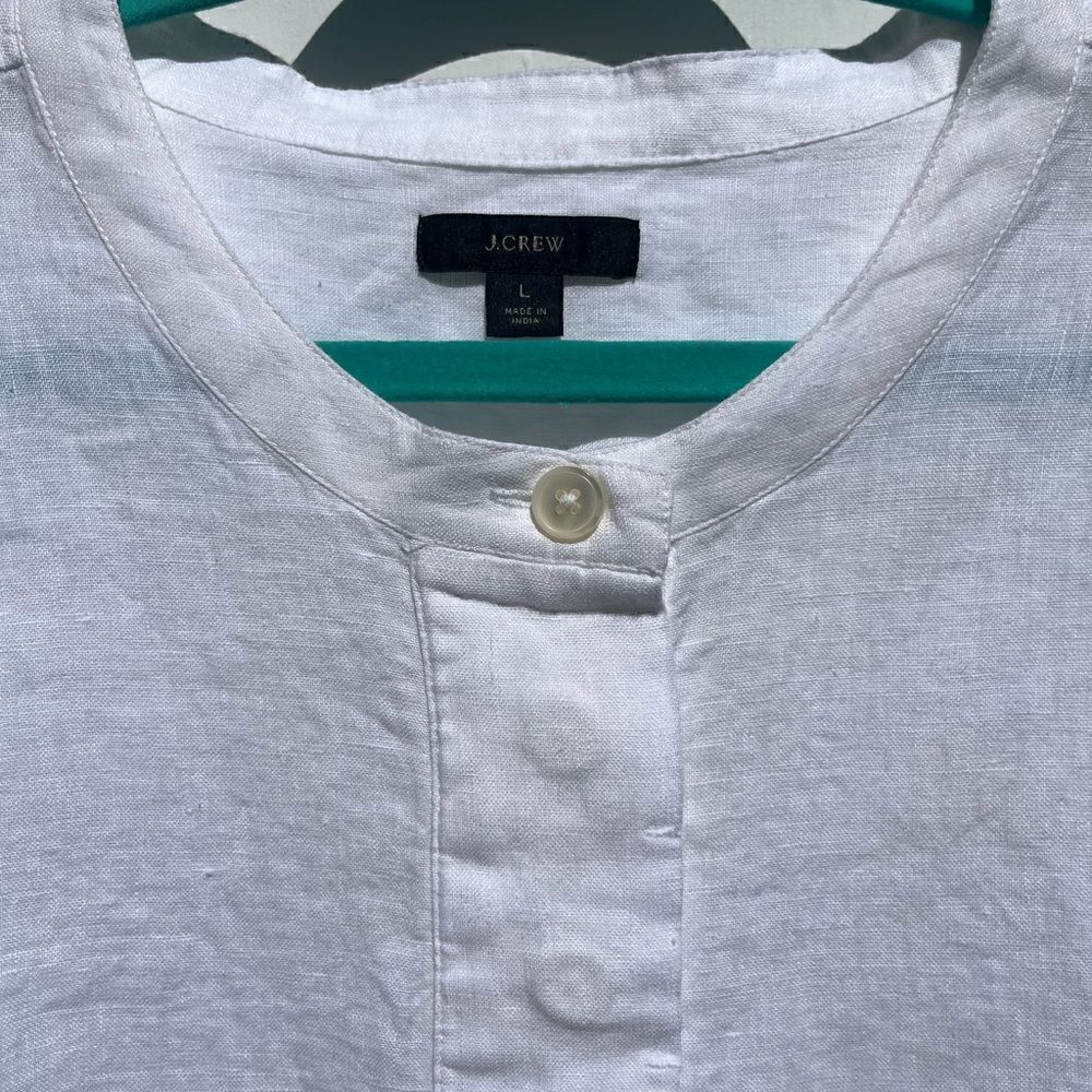 J Crew Button Front Linen Tunic NWT - Picture 3 of 6